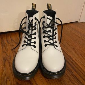 White Dr. Martens boots